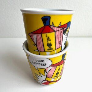 Bialetti Pop Art Lichtenstein Ceramic Espresso Cups | Set of 2